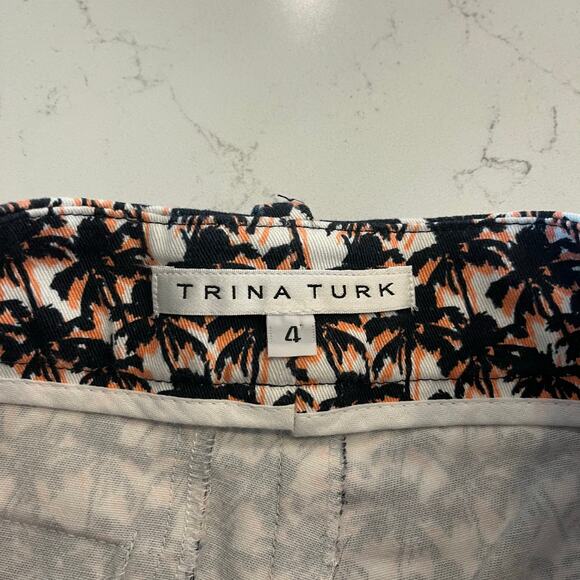 Trina Turk Shorts Palm Tree Print‎ Size 4 - Picture 3 of 8